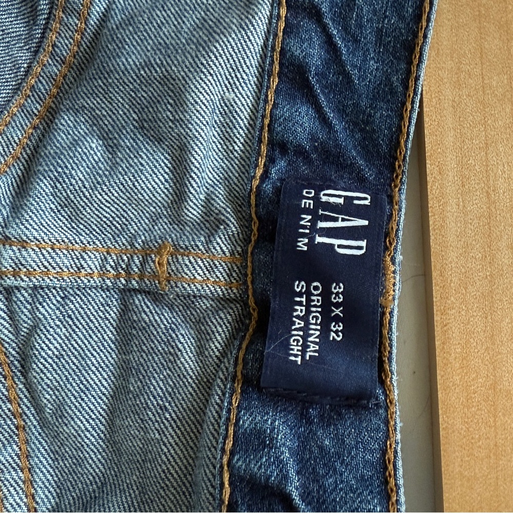 Gap Men’s Jeans Size 33x32 Original Straight Leg. Vintage Wash. - Picture 5 of 5